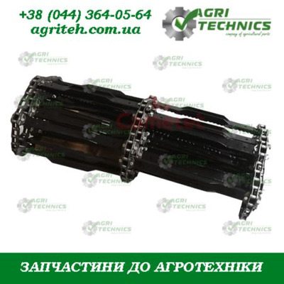 50009-11 Транспортер в сборе с планками (3 цепи Зображення